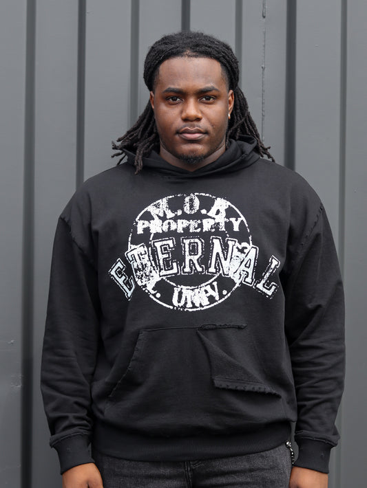 Black Rugby Hoodie